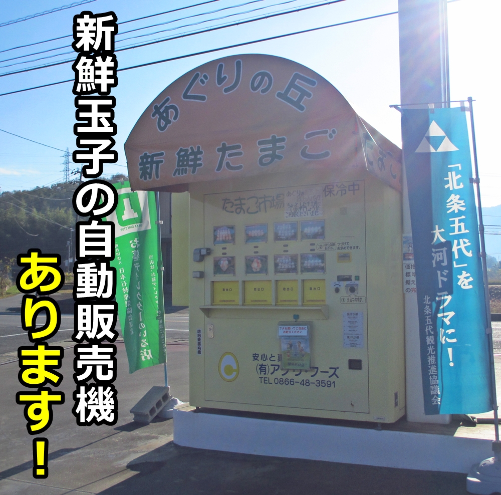 あぐりの丘 玉子の自動販売機（岡山県）